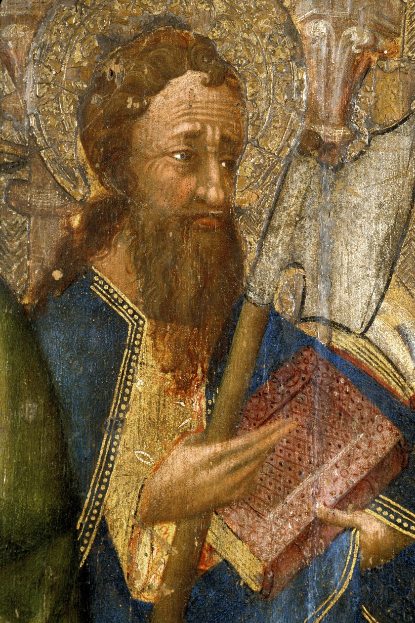 Picardy 081 - Laon - Müze - “” Apotres”” (detay) - Master of the Hour of Rohan - 15. yüzyıl meşesi üzerine yağlı boya by Unknown