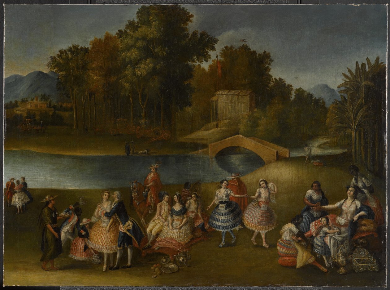 Rímac Nehri Kıyısında Neşeli Bir Şirket, 1785-1800 by Lima School