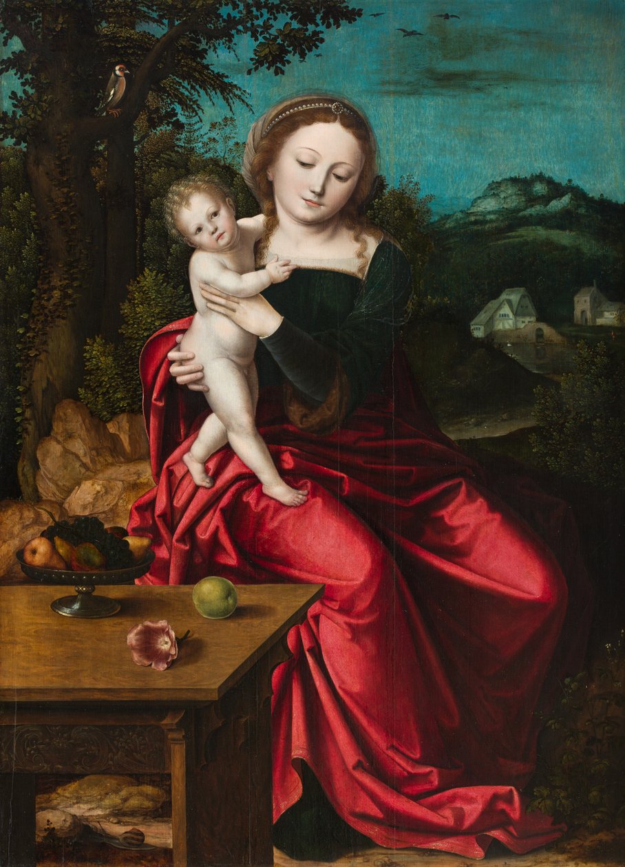 Madonna ve Çocuk, c.1515 by Master of the Parrot