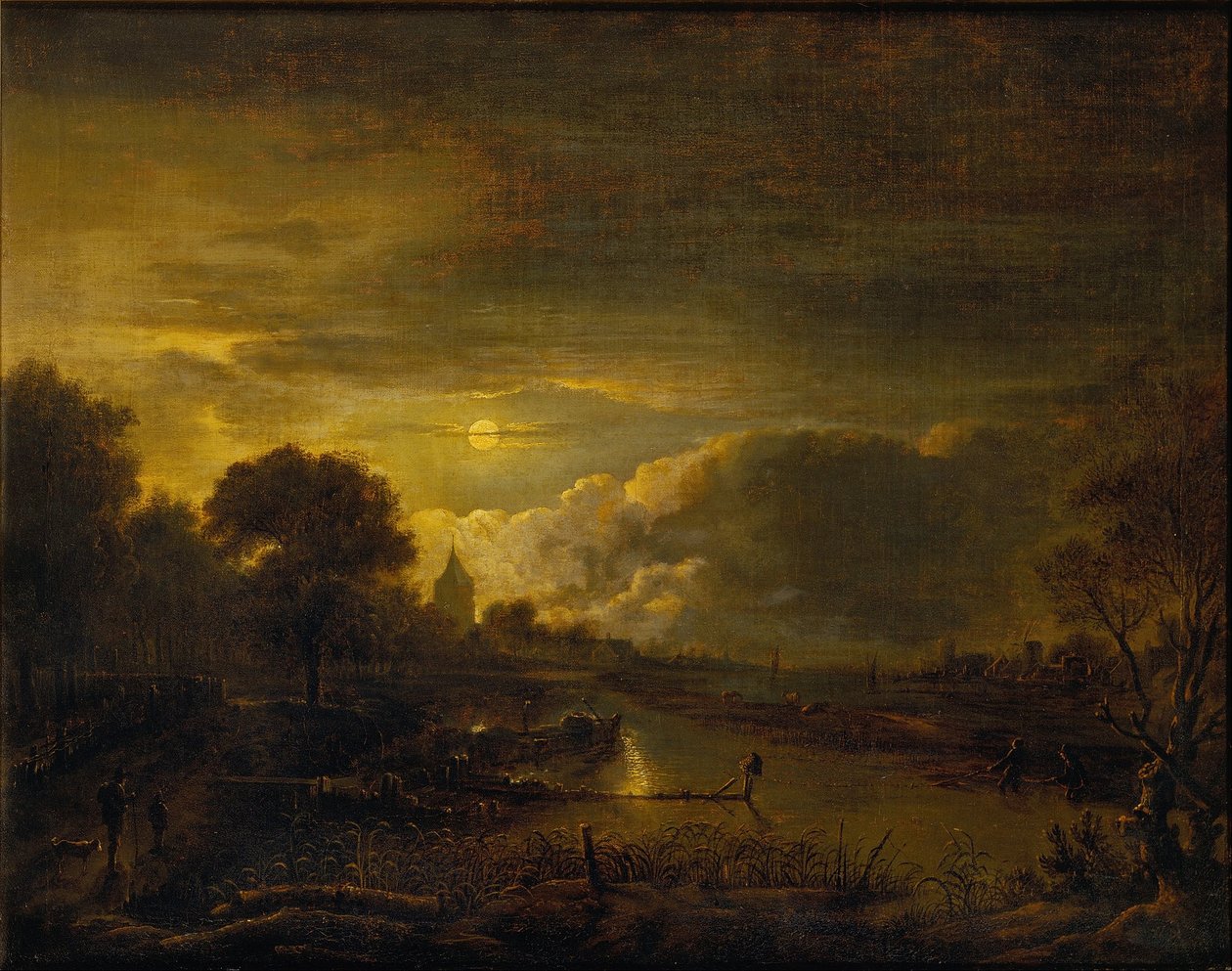 Ayışığından Nehir Manzarası by Moonlight