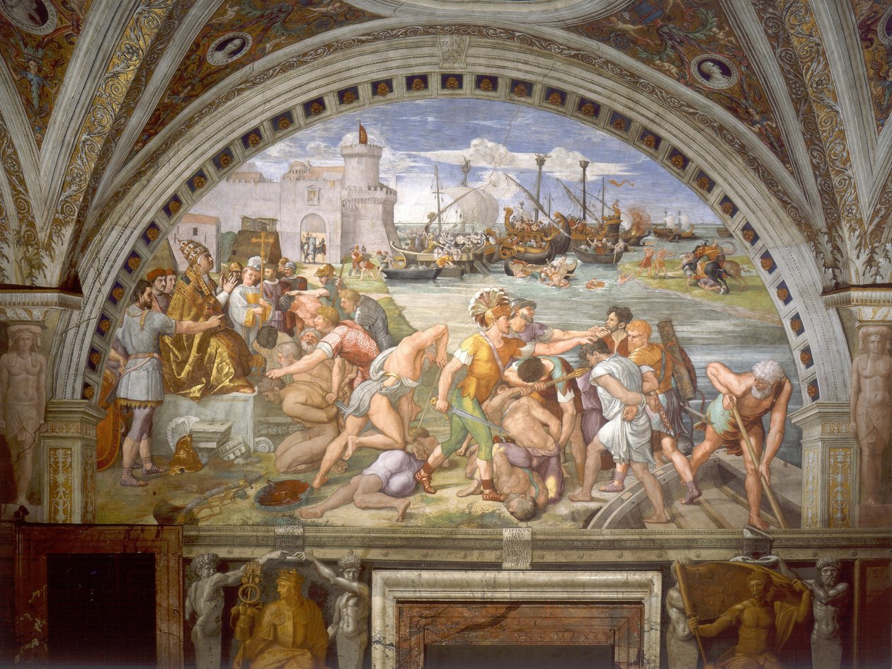 Ostia Savaşı by Raffaello Sanzio Raphael