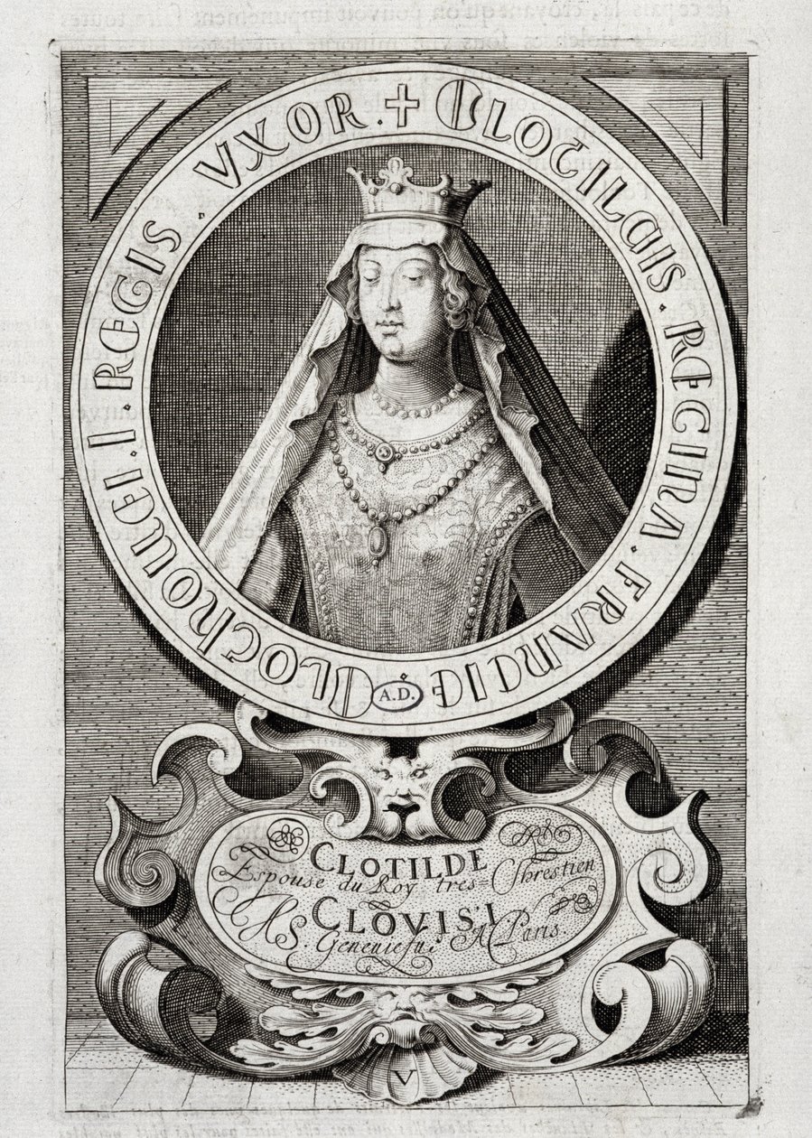 Kraliçe Clotilde'nin Portresi by (after) French School