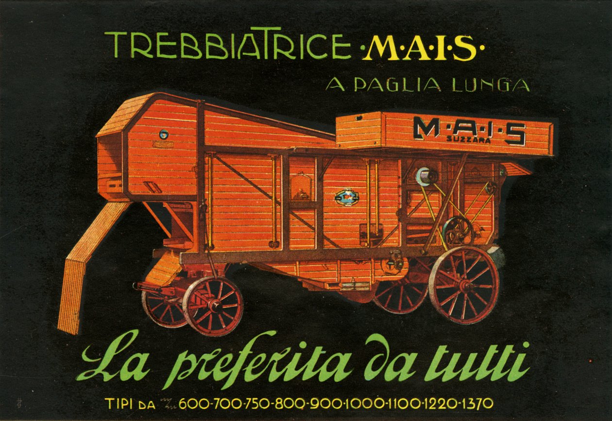 Tarım makinesi. Suzzara, 1925 by Unknown