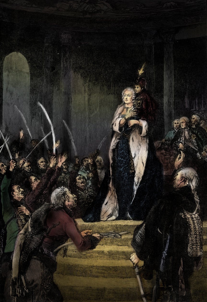 Maria Theresa ve Macar Parlamentosu by Unknown
