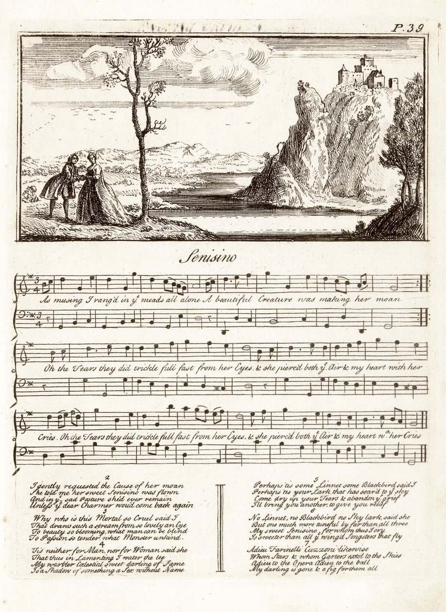Handel tarafından Senesino, gravür by Unknown