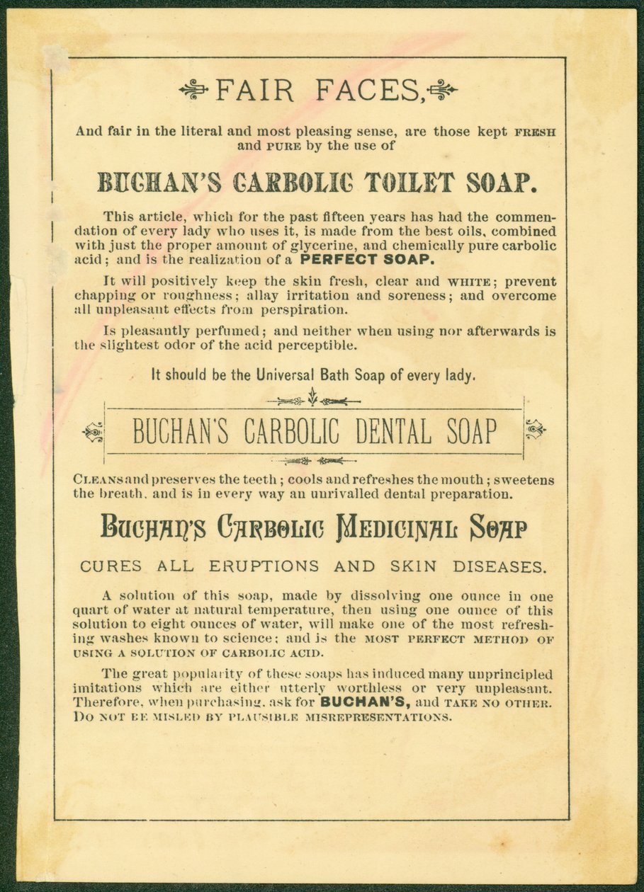 Buchans Karbolik Tuvalet Sabunu [ticaret kartının tersi] by American School