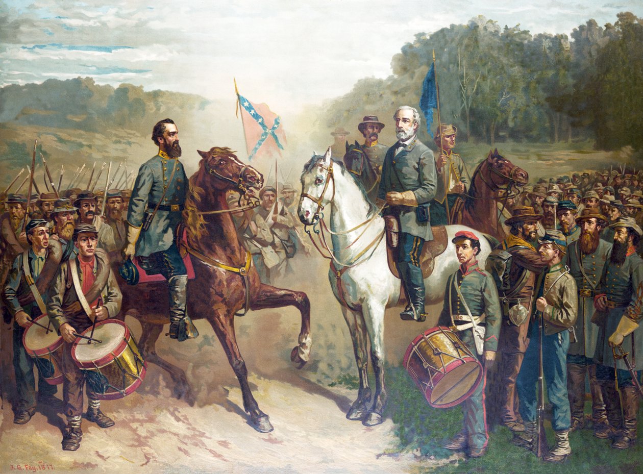 Generaller Lee ve Jackson, pub arasındaki Son Toplantı. 1879 by American School