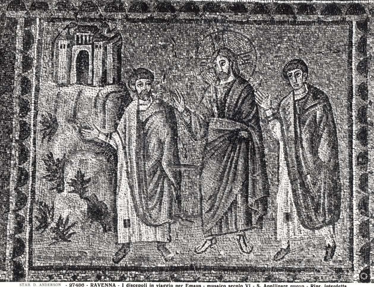 Emmaus Yolunda İsa (mozaik) by Byzantine School