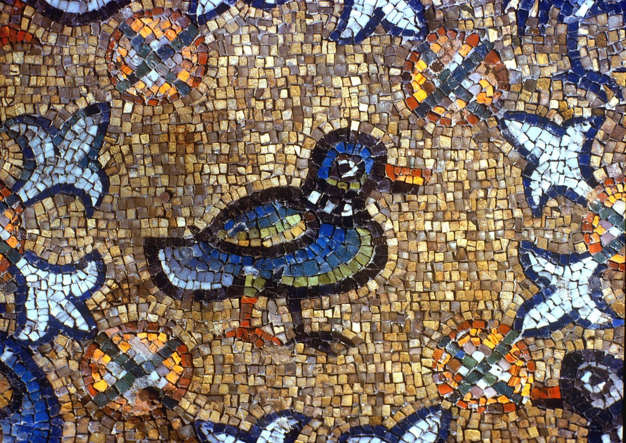 Ördek tasvirli zemin detayı (mozaik) by Byzantine School
