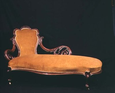 Şezlong, 1860 dolayları (ceviz) by English School