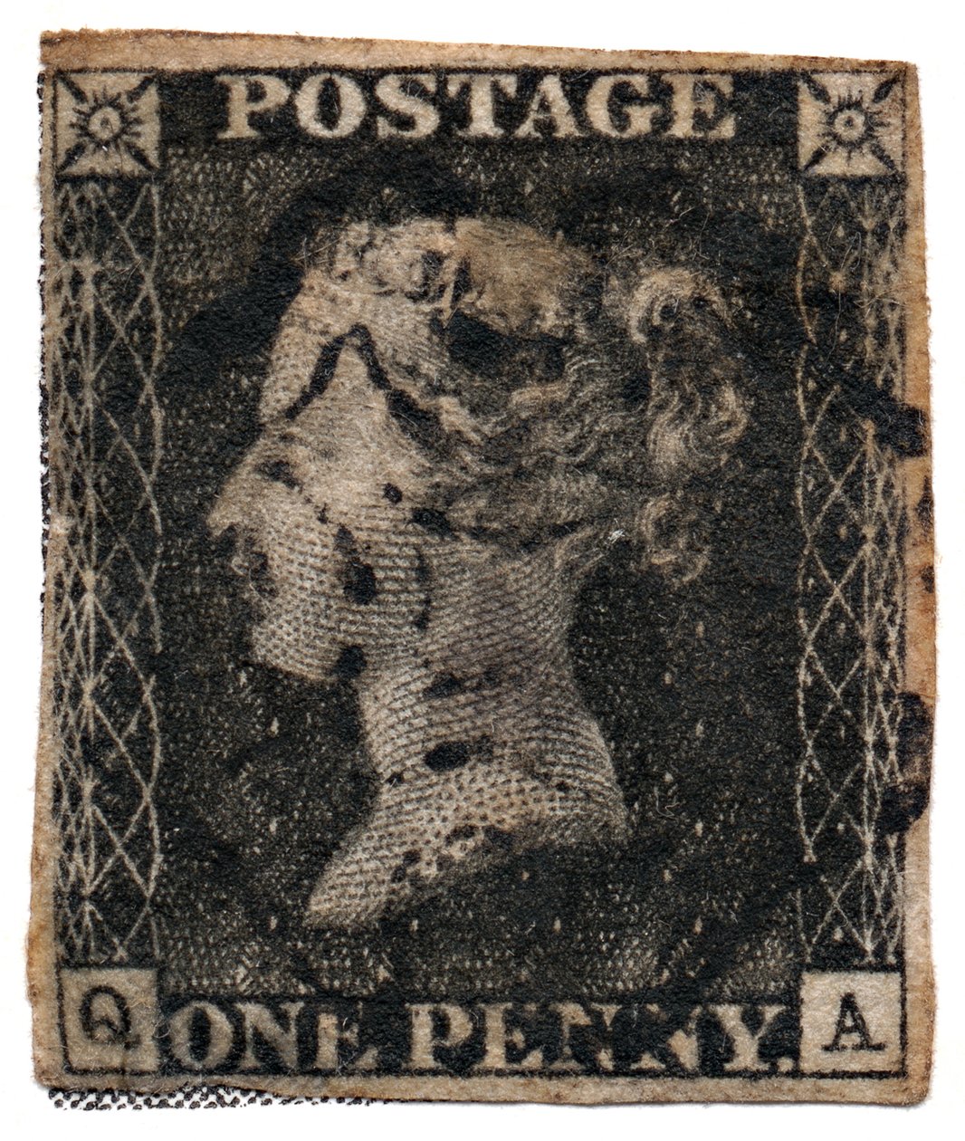 Penny Siyah c. 1840 (posta pulu) by English School