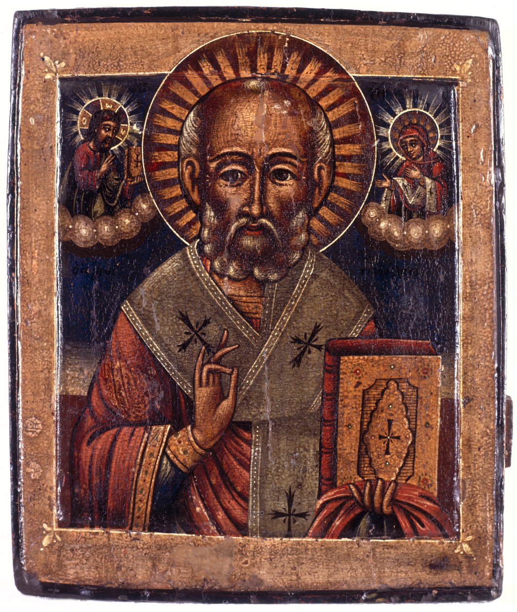 Aziz Nikolaos, 18. yüzyıl ortası (panelde tempera) by Greek School