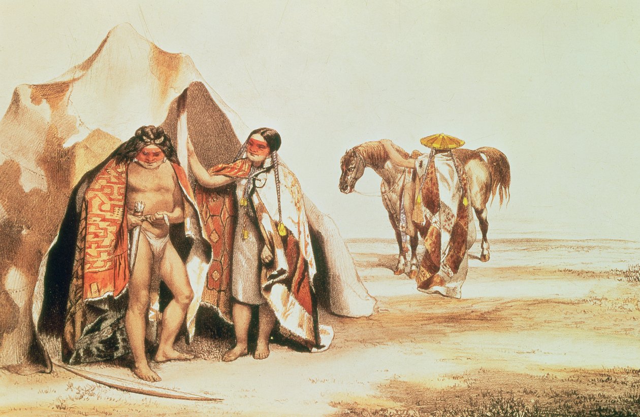 Emile Lassalle tarafından kazınmış Patagonya Kızılderilileri, c.1830 by A. and Lassalle, E. DOrbigny