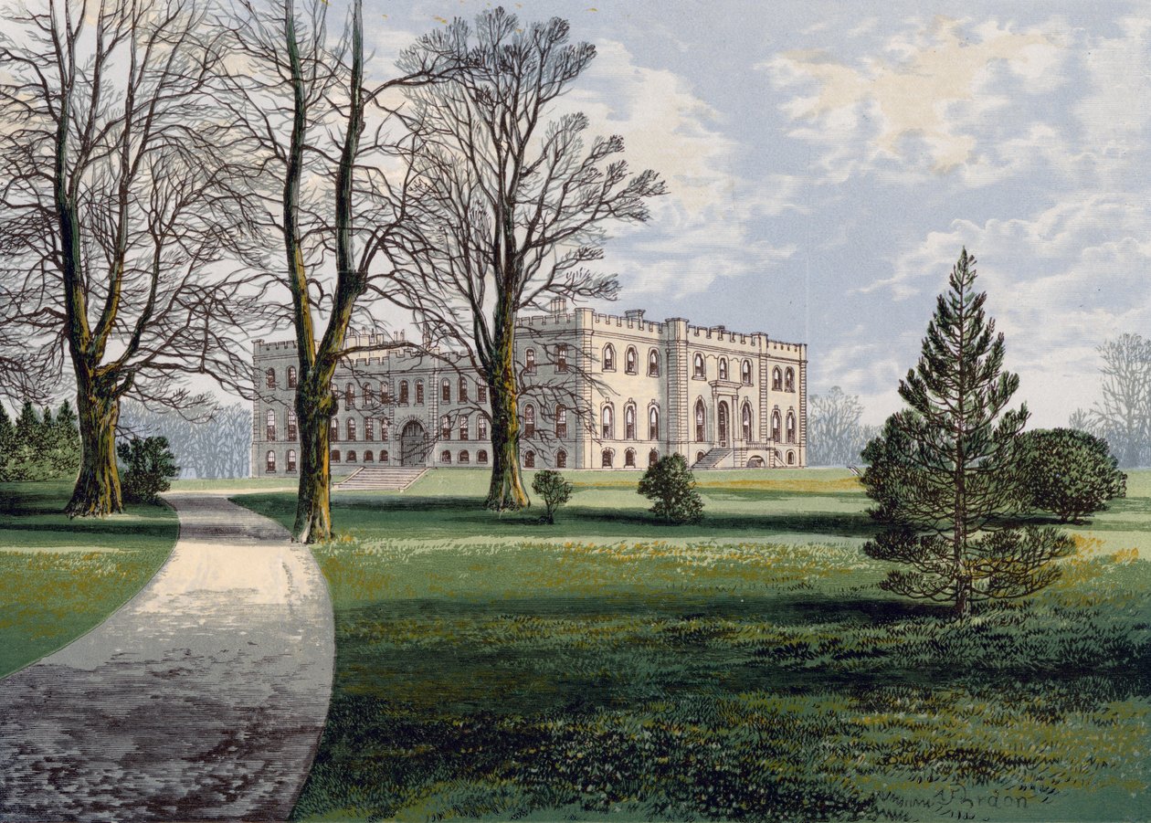 Kimbolton Kalesi, Cambridgeshire, 19. yüzyılın sonlarında. by A F Hydon