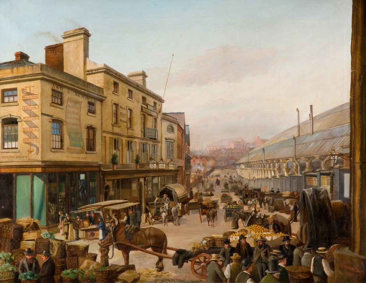 Worcester Caddesi, Birmingham, 1883. by A. Freeman Smith