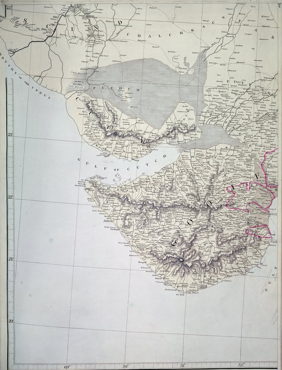 Batı Hindistan Haritası, 1816 by Aaron Arrowsmith