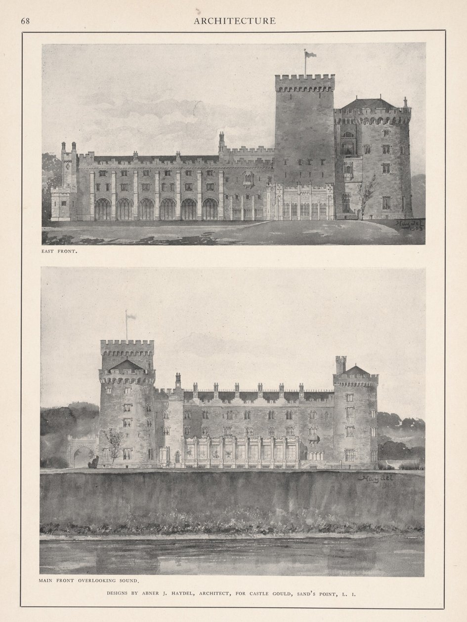 Castle Gould, Hempstead House, 1904  by Abner J. Haydel