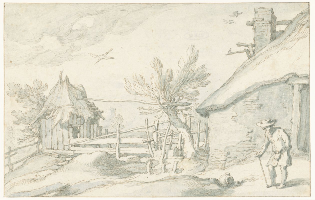 Çiftlik ve ahır ile avlu by Abraham Bloemaert