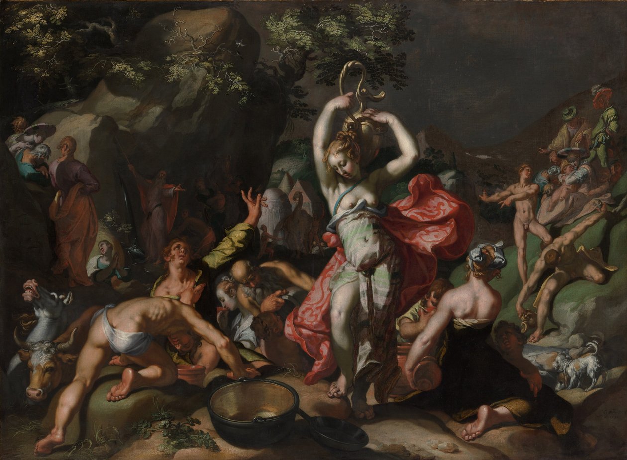 Musa Kayaya Vuruyor by Abraham Bloemaert