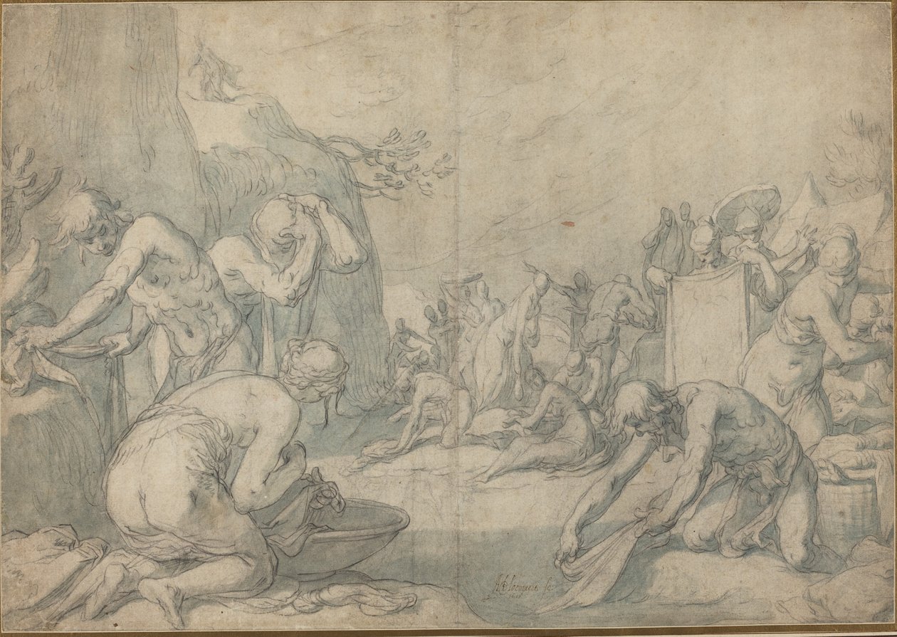 İsrailoğullarının Ritüel Yıkanması by Abraham Bloemaert