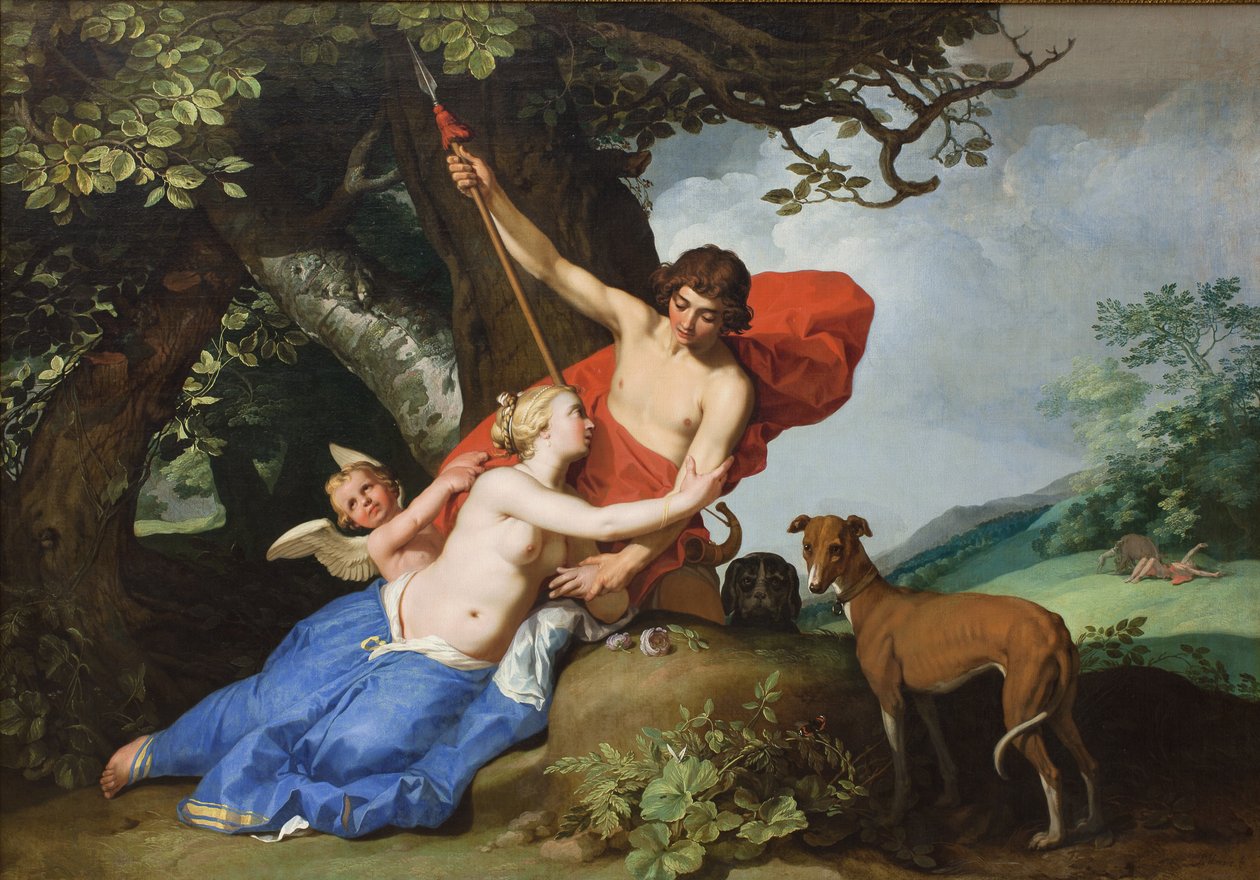 Venüs ve Adonis by Abraham Bloemaert