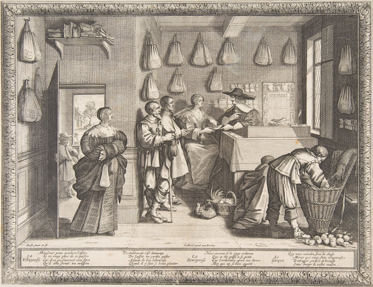 İstihdam Bürosu, ca. 1633. by Abraham Bosse