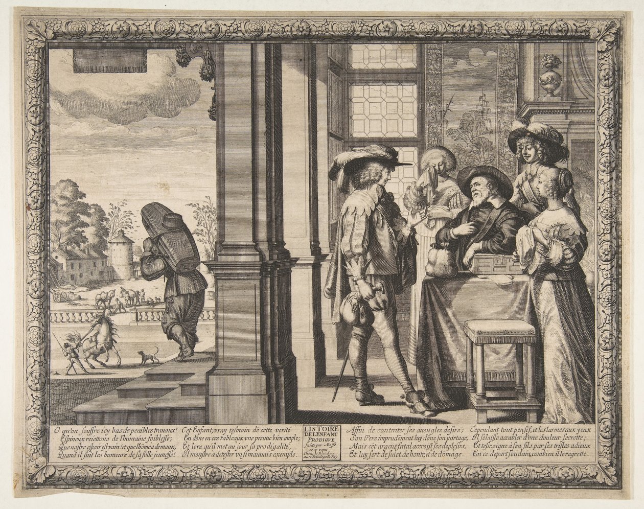 Müsrif Oğul Evden Ayrılıyor, yaklaşık. 1636. by Abraham Bosse
