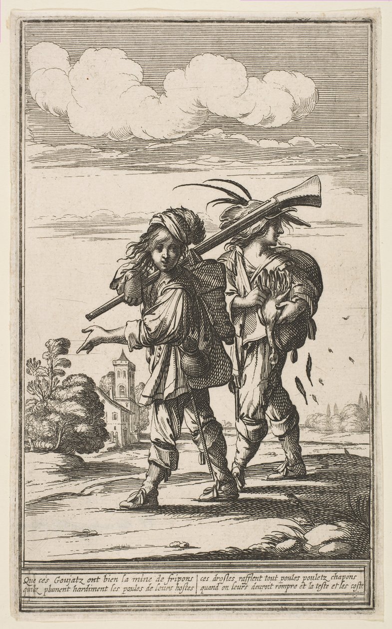 17. yüzyılın ortalarından sonlarına kadar iki Çapulcu. by Abraham Bosse