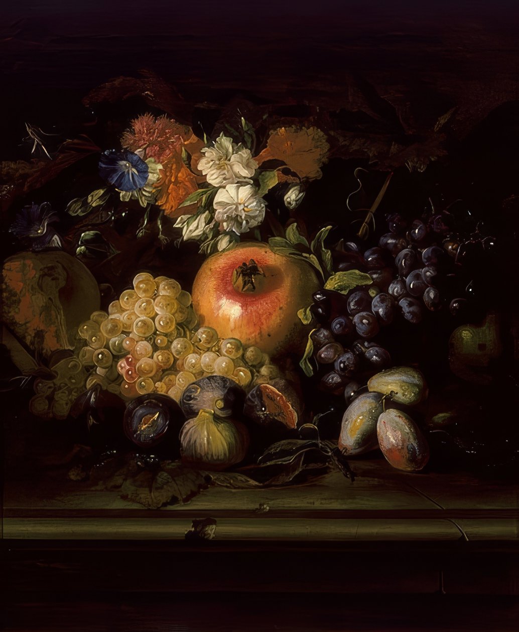 Çiçekler ve meyveler ile natürmort by Abraham Brueghel