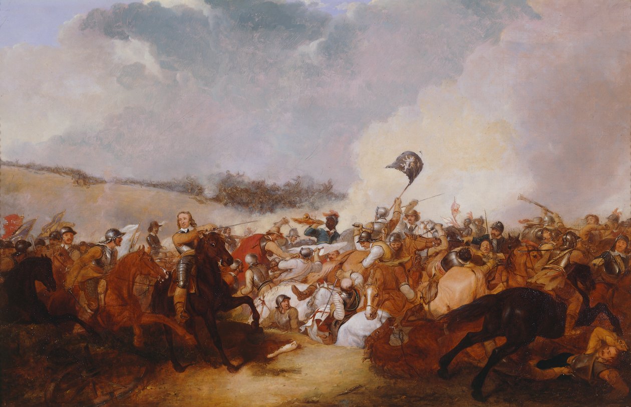 Cromwell askerleri savaşa yönlendiriyor by Abraham Cooper