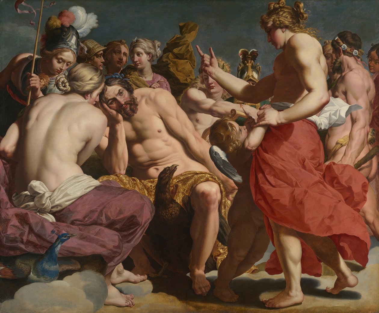 Jüpiter, Venüs tarafından Azarlandı, c. 161213. by Abraham Janssens