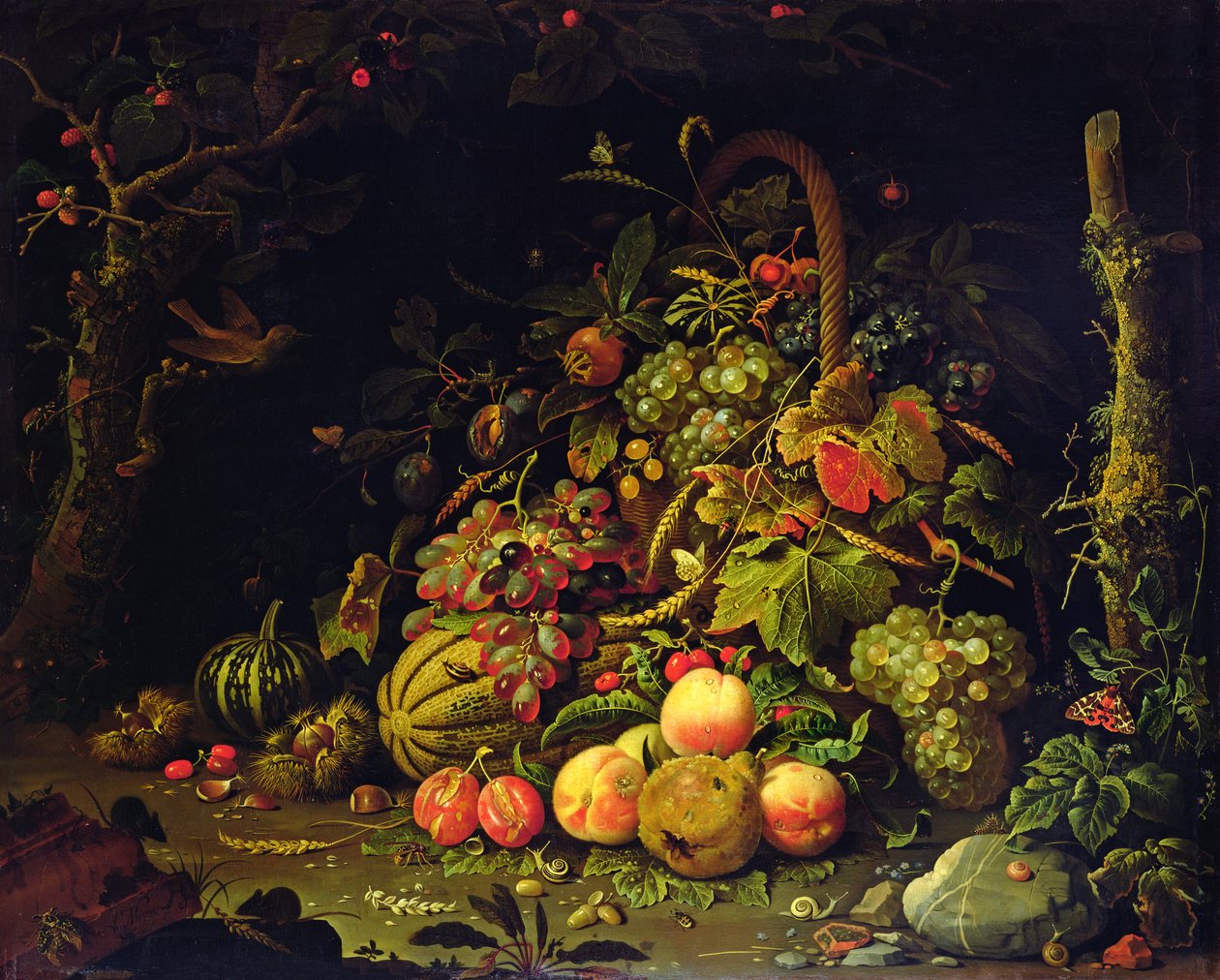 Meyve sepeti by Abraham Mignon