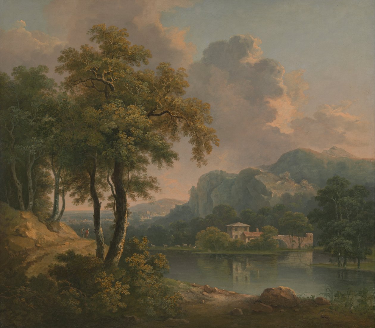Ormanlık Tepelik Manzara by Abraham Pether