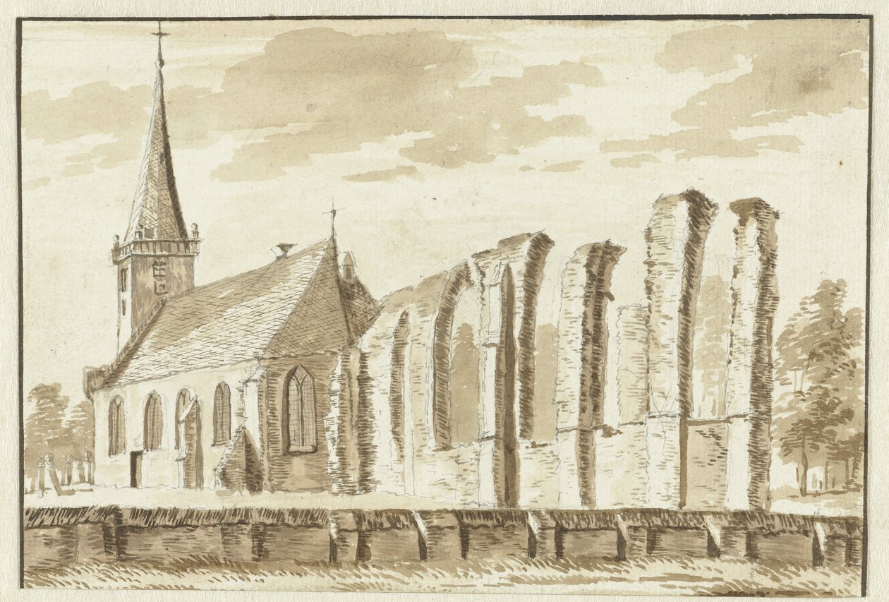 Heiloo'daki kilise by Abraham Rademaker