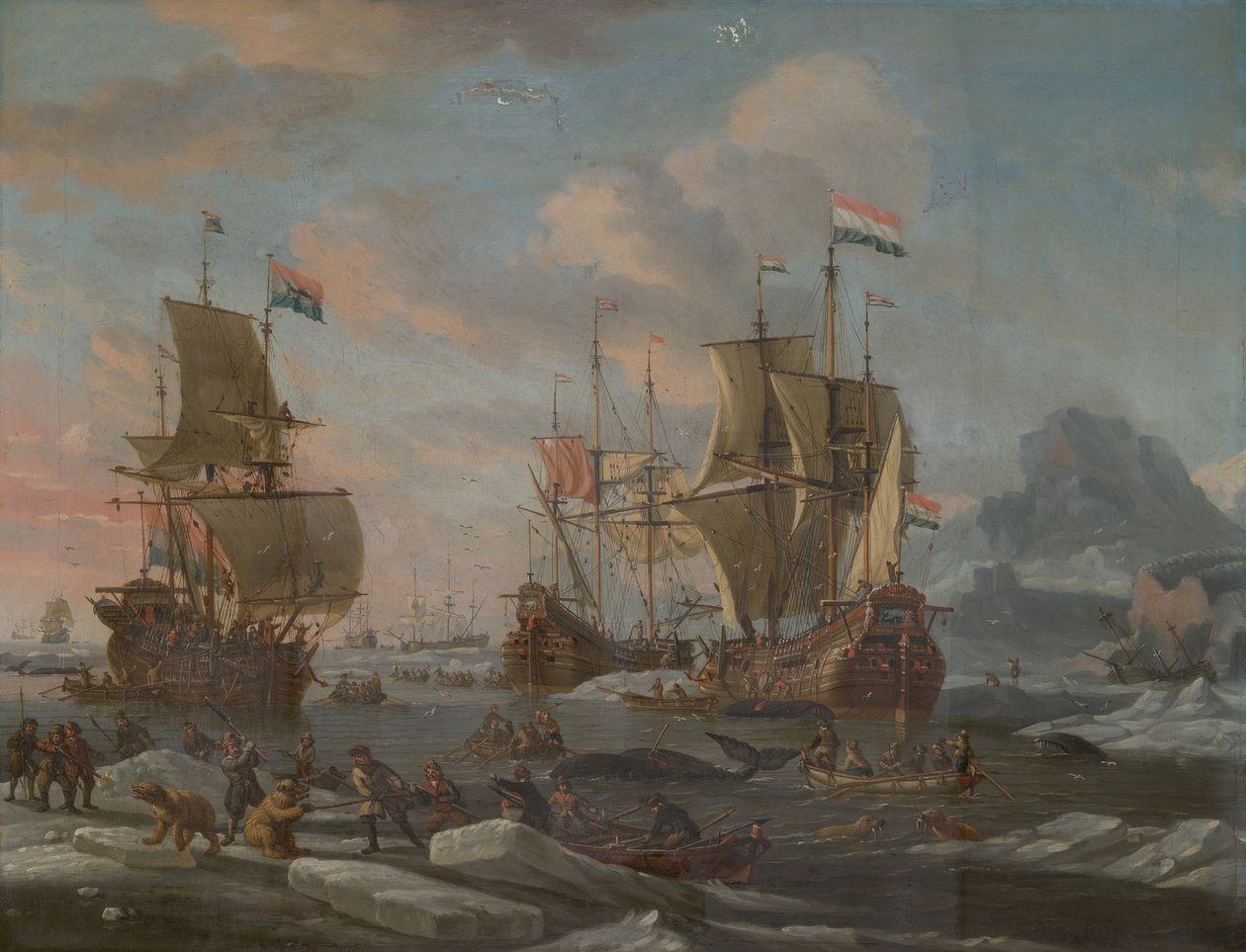 Hollanda Balina Filosu, 16901700. by Abraham Storck