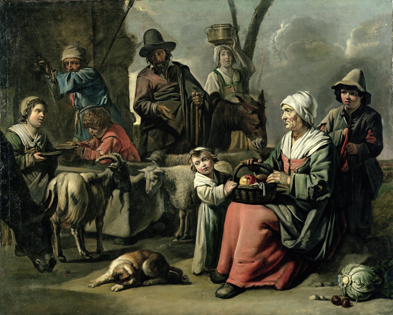 Bir Kuyuda Köylü Ailesi by Abraham Willemsens