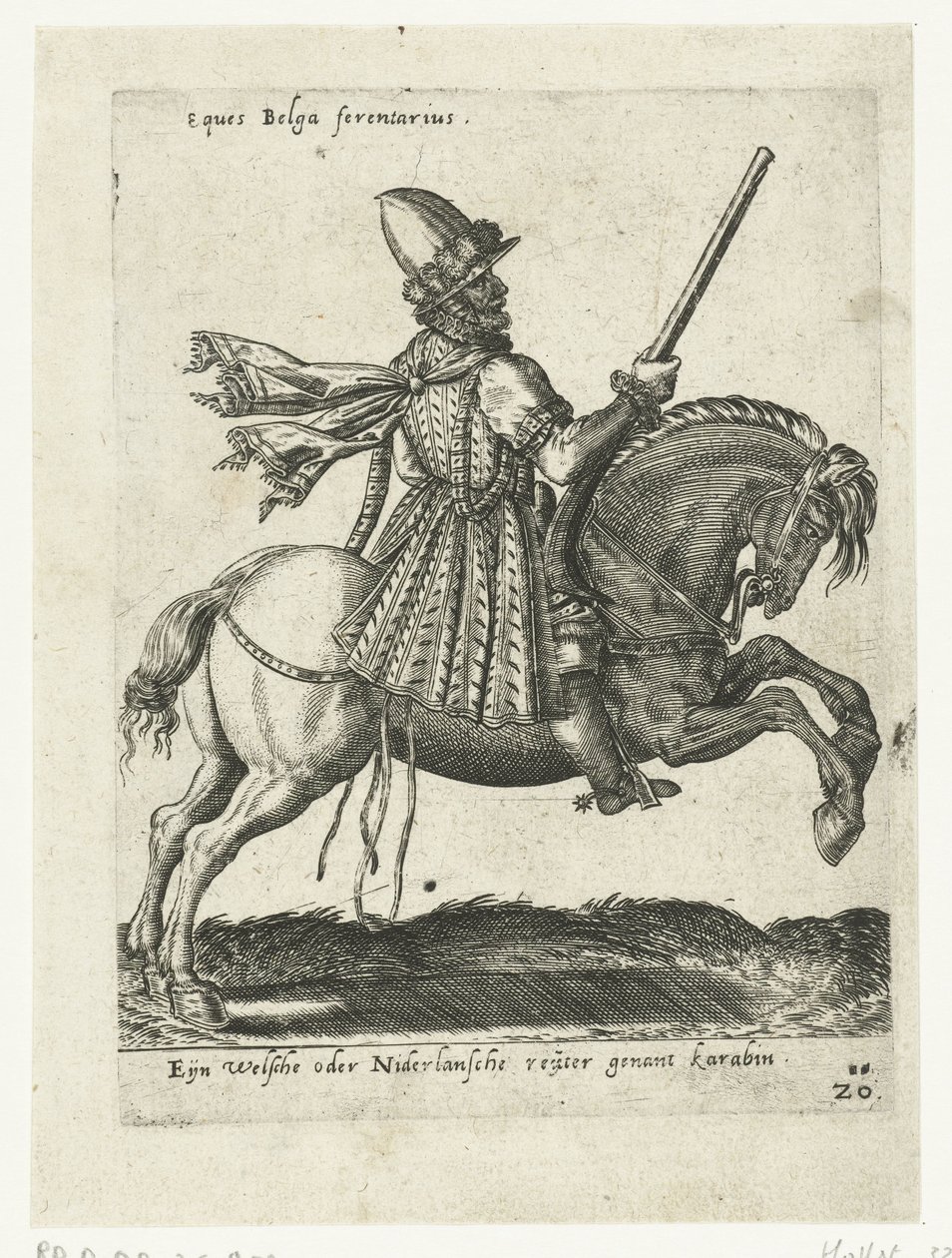 Karabina ile Hollandalı binici by Abraham de Bruyn (attributed to)