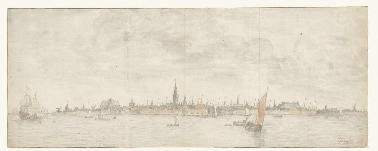 Vlissingen'in görünümü by Abraham de Verwer