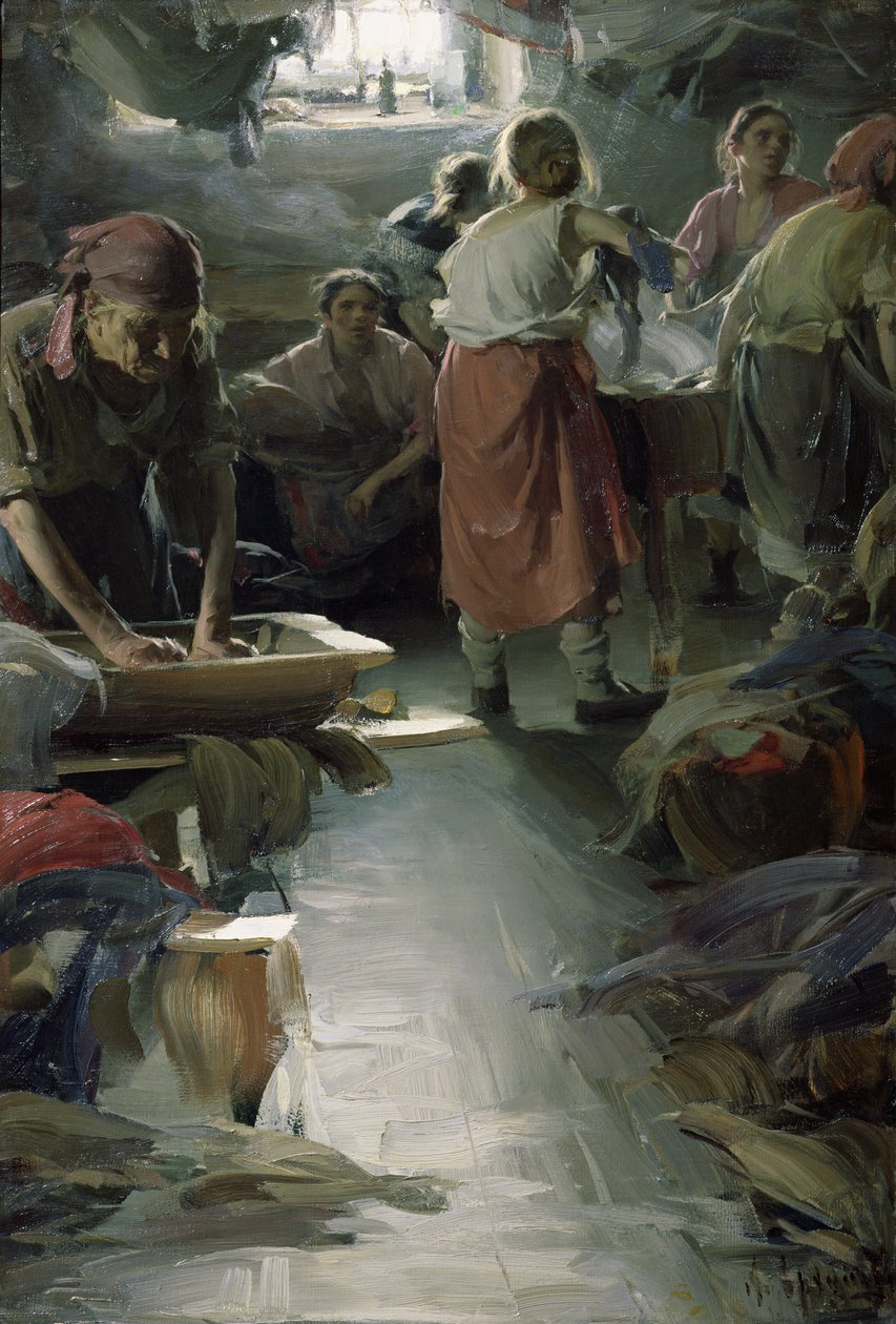 Çamaşırhaneler, 1901 by Abram Efimovich Arkhipov