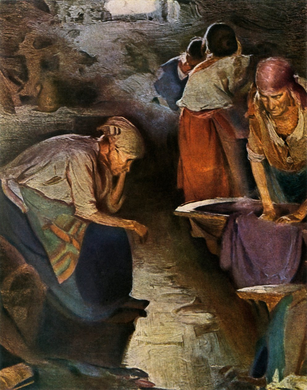 Çamaşırcı Kadınlar, 1901, 1965. by Abram Arkhipov