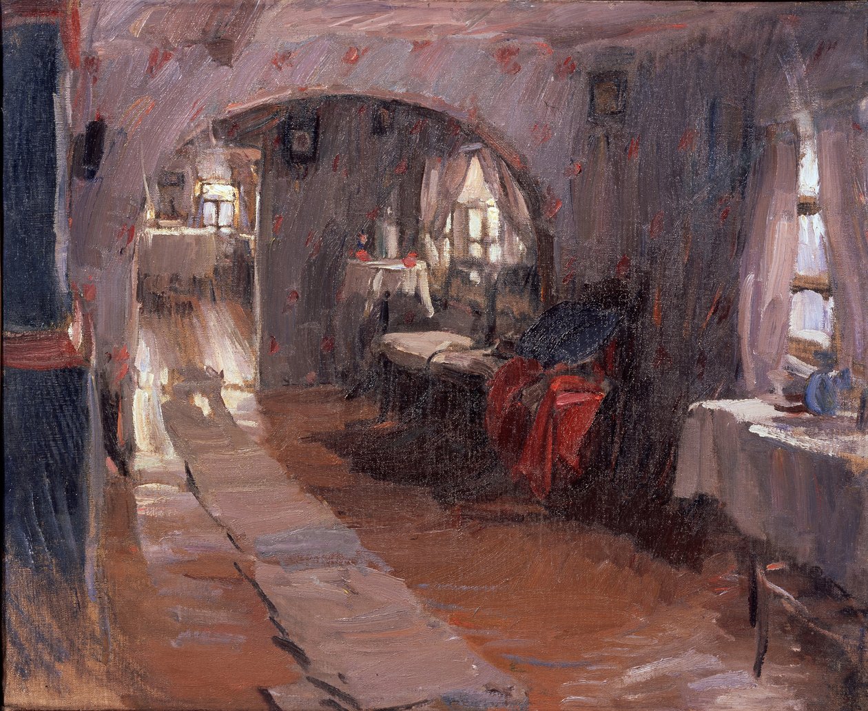 Bir kır evinde, 1914 by Abram Efimovich Arkhipov
