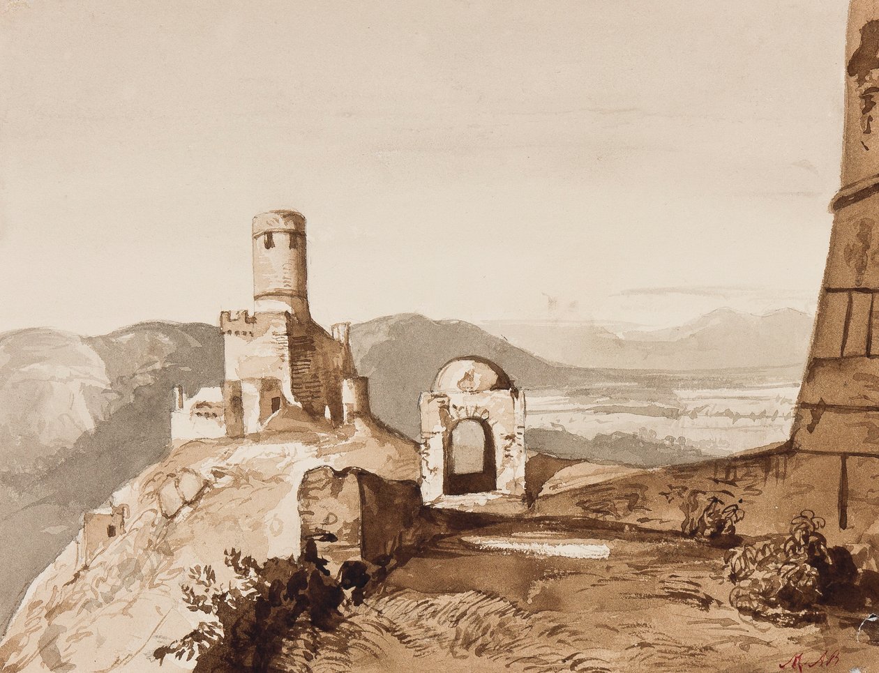 Kule ve şehir duvarları, muhtemelen Sorrento