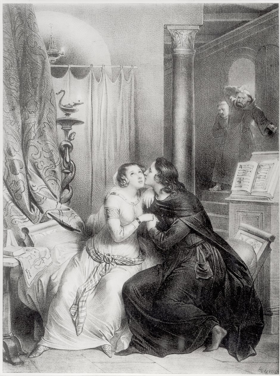 Heloise and Abelard   by Achille Devéria