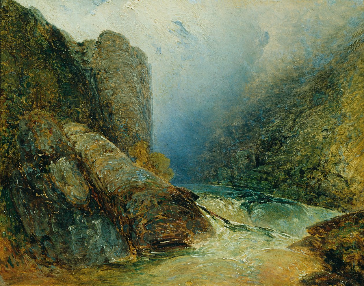 Hohenfurt (Kienberg) yakınlarındaki Teufelsmauer by Adalbert Stifter