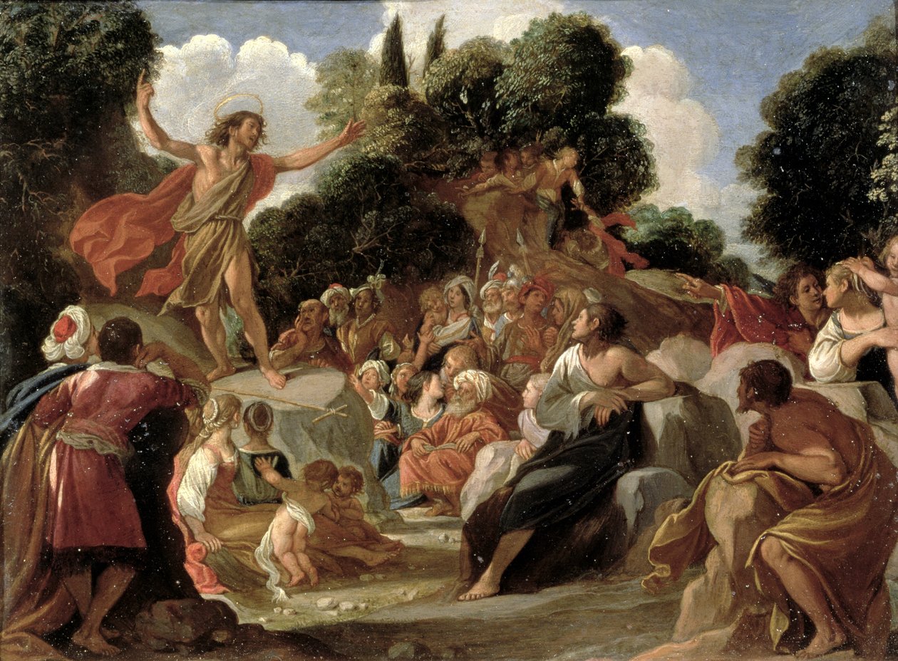 Vaftizci Yahya Vaazı (panel) by Adam Elsheimer
