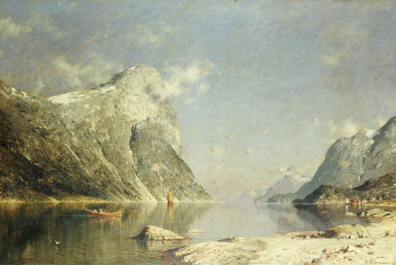 Bir Fiyort Sahnesi by Adelsteen Normann