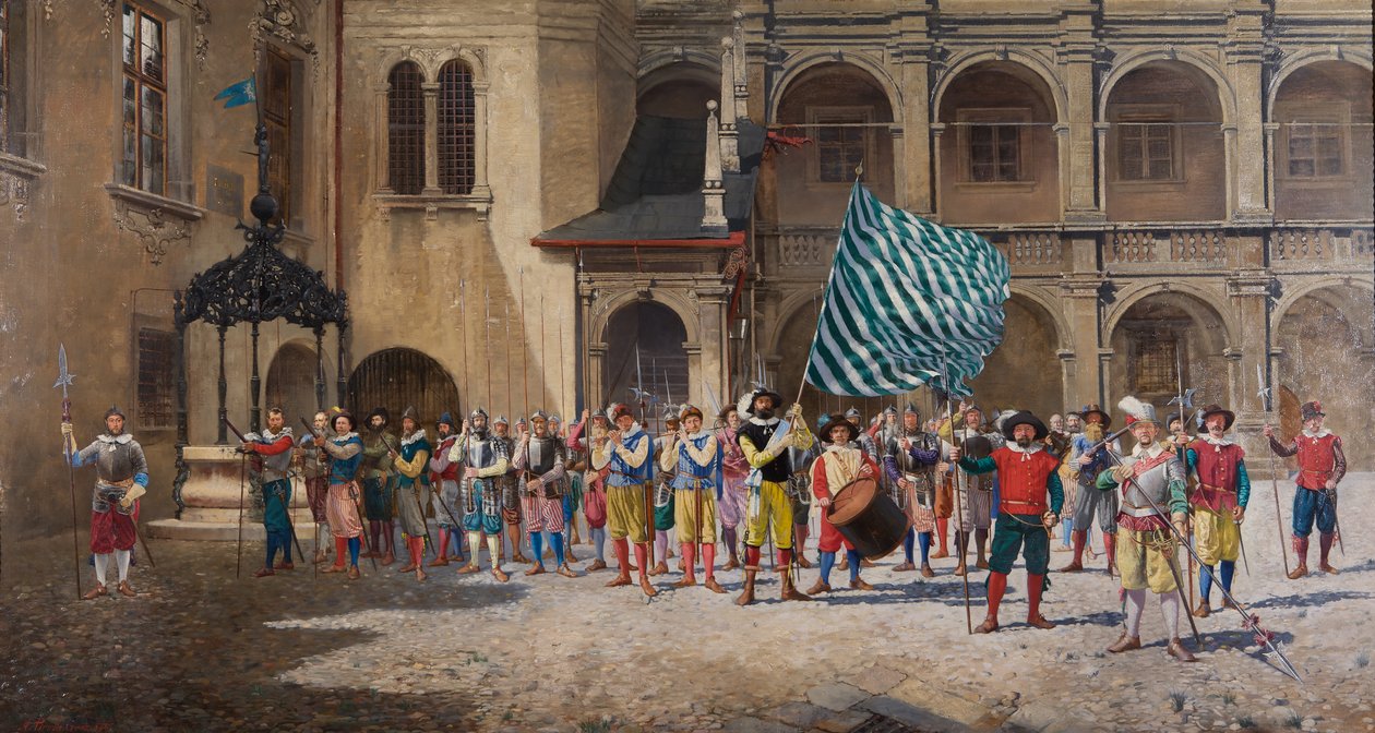 Landsknecht ve Ensign by Adolf Pirsch
