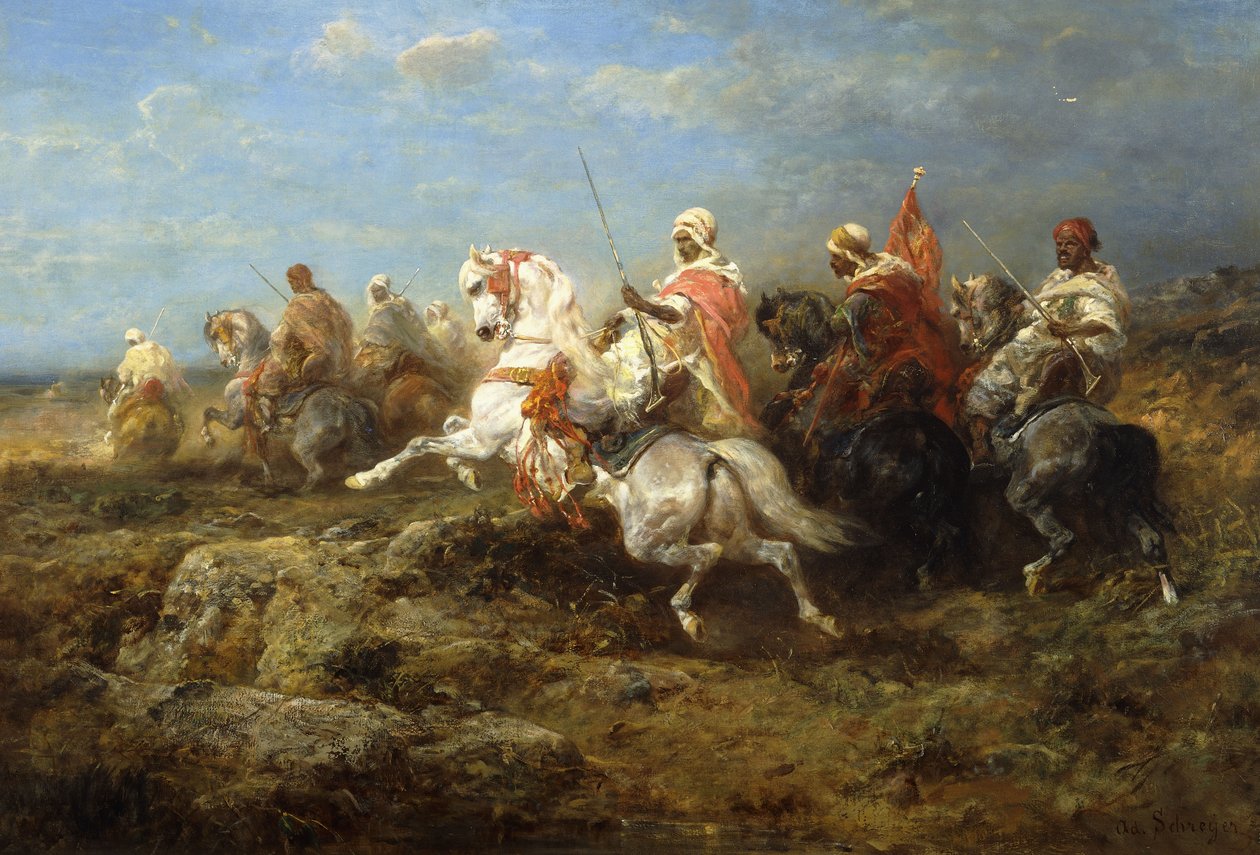 Arap devriyesi, by Adolf Schreyer