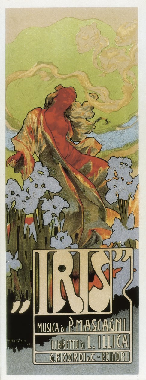 Opera "İris, Pietro Mascagni by Adolfo Hohenstein