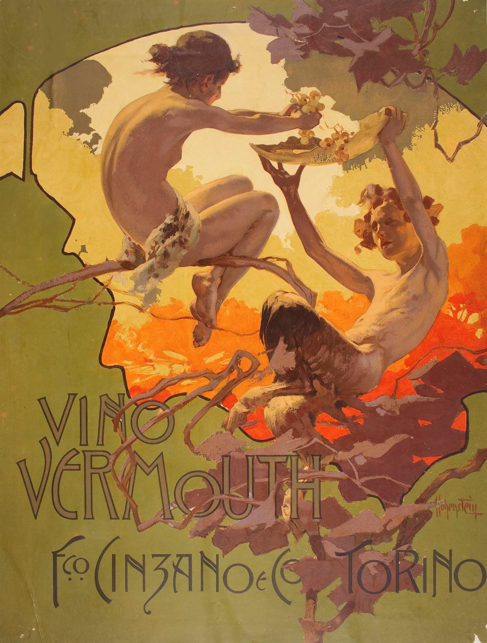 Vermut Cinzano, 1901. by Adolfo Hohenstein